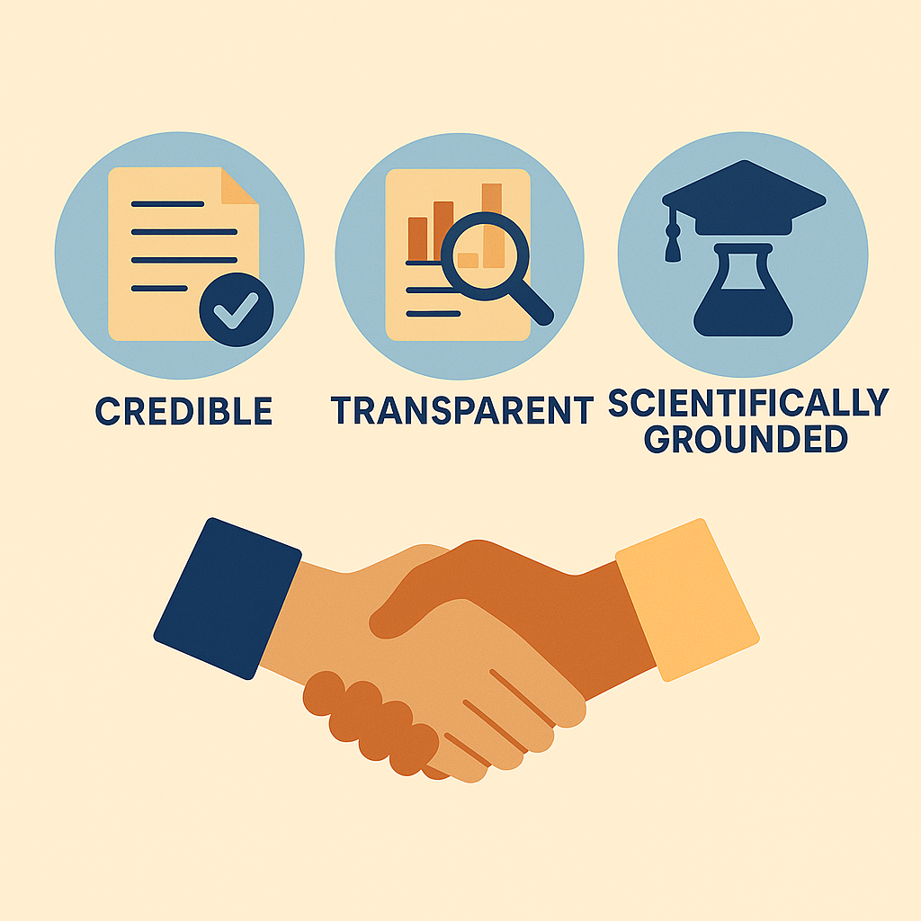 Credible, Transparent, Grounded Values Credible, Transparent, Grounded Values